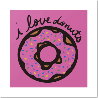 I Love donuts Posters and Art